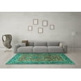 thumbnail image 3 of Ahgly Company Indoor Rectangle Persian Turquoise Blue Traditional Area Rugs, 4' x 6', 3 of 4