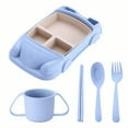 thumbnail image 1 of Come With Cutlery And Cup， Car Shaped Tableware Set For Kitchen And Dining Table Car Dinner Tray Fiber For Boys And Girls With Separate Plates Cutlery And Water Cup Light Table Runner Set Kitchen, 1 of 3