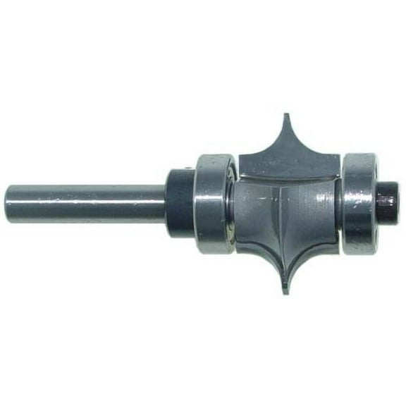Magnate 7653 Leaf Edge Beading Carbide Tipped Router Bit - 1/4" Radius, 5/8" Cutting Length, 1/4" Shank Diameter, 1-1/2" Shank Length, 1-1/8" Overall Diameter