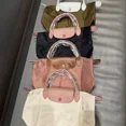 thumbnail image 3 of Bolsa de almacenamiento de pañales para bebé, bolso de mano clásico para mujer, bolsos de hombro bordados, bolso de mano plegable de nailon a la moda para ir de compras, 3 of 5