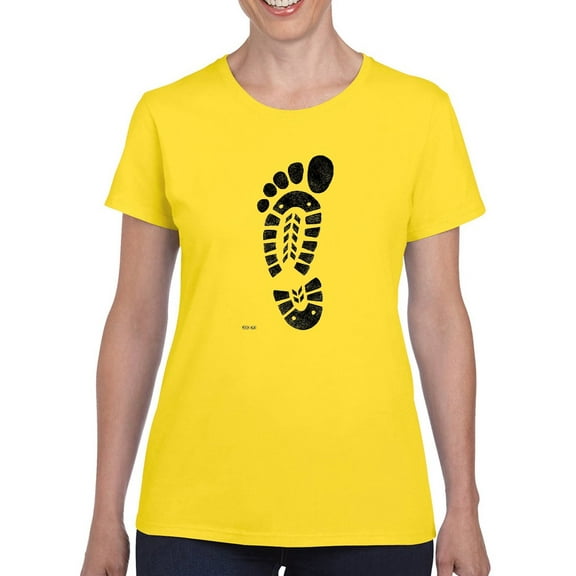Shoeprint W Toes T-Shirt Women -Mohsen Najafi Designs, Female x-Large