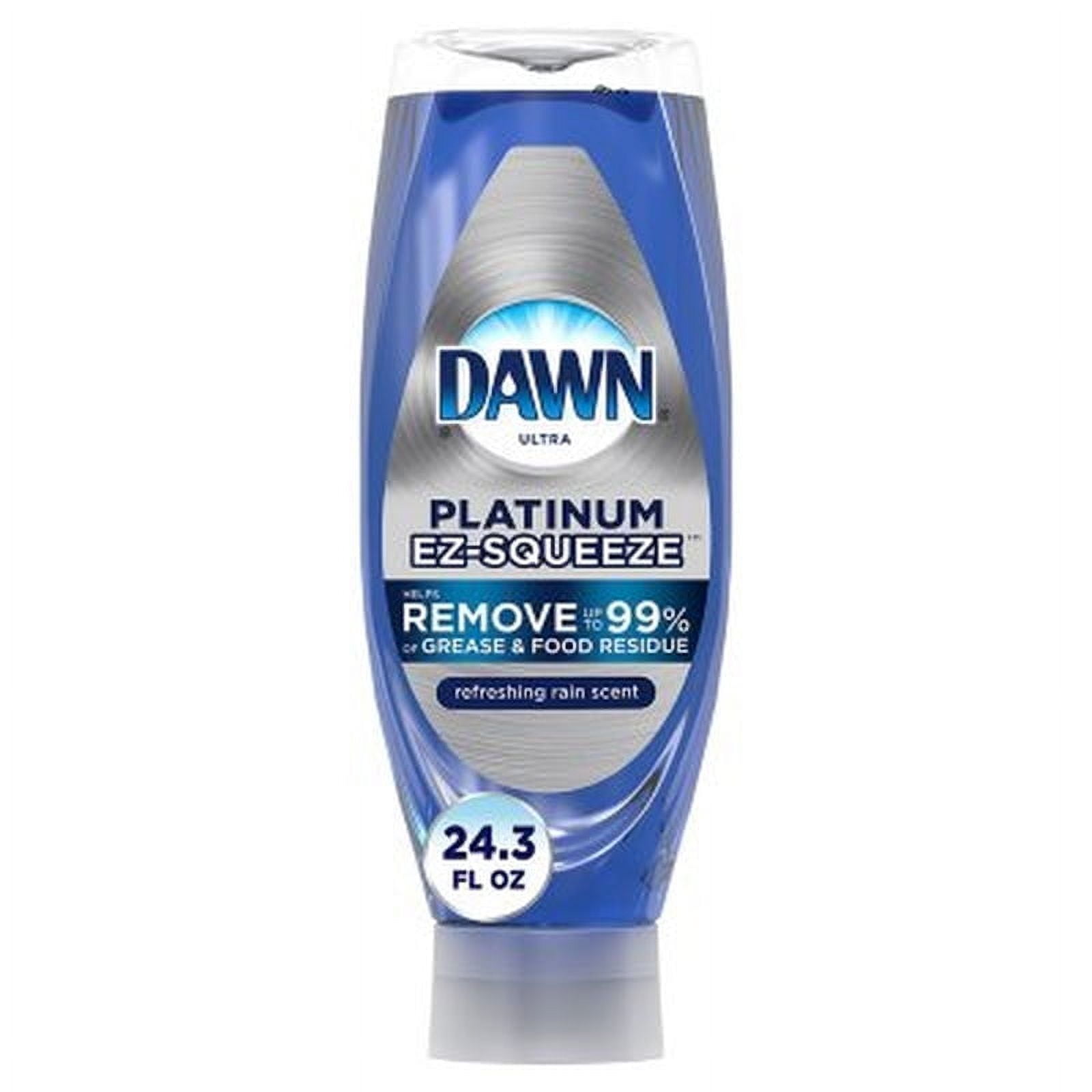 Dawn Ez-Squeeze Platinum Liquid Dish Soap, Refreshing Rain Scent 24.3 Fl. Oz., 4 Pk.