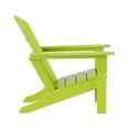 thumbnail image 5 of WestinTrends Dylan Adirondack Chair with Side Table, All Weather Poly Lumber Outdoor Seating Patio Conversation Bistro Set, Seashell Curved Slat Backrest, Lime Green, 5 of 9