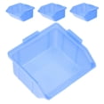 thumbnail image 4 of FRCOLOR  4 Pcs Nesting Shelf Bin Boxes Sundry Sorting Case Organiser Clear Bins for Organizing Blue, 4 of 8
