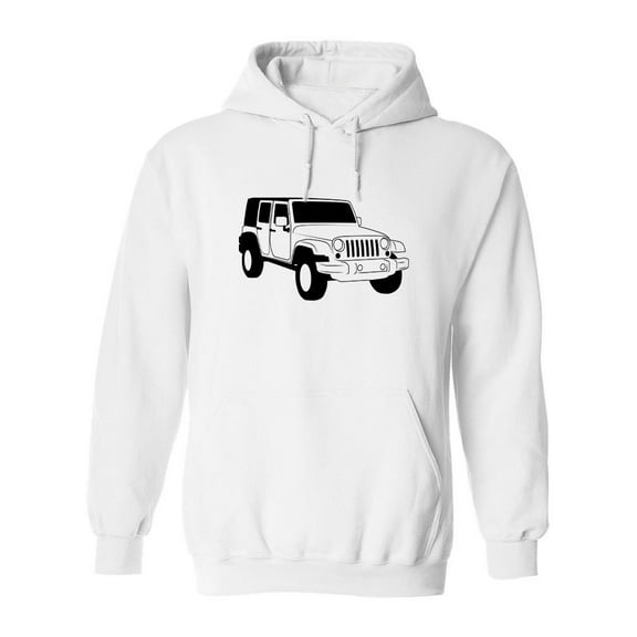 Car Sketch Hoodie Men -SPIdeals Designs, Male Large