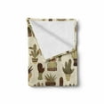 thumbnail image 2 of Cactus Soft Flannel Fleece Throw Blanket, Botany Art Home Plants and Creative Design Succulents Doodle Print, Cozy Plush for Indoor and Outdoor Use, 50" x 60", Multicolor, by Ambesonne, 2 of 6