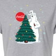 thumbnail image 3 of Coca-Cola - Christmas Tree - Juniors Cropped Cotton Blend T-Shirt, 3 of 5
