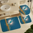 thumbnail image 6 of Miami 4 Pcs Shower Curtain Set with Non-Slip Rug, Toilet Lid Cover and Bath Mat, Shower Curtain with 12 Hooks, Waterproof Football Shower Curtains for Bathroom Decor, 6 of 6