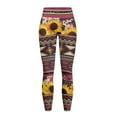 thumbnail image 5 of Renewold American Tribal Sunflower Cow Print Pink Leggings with Pockets for Women Workout Tights Compression Leggings High Waisted Butt Lifting Printed Leggings Full Length Womens Leggings, 3XL, 5 of 8