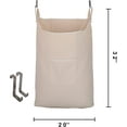 thumbnail image 2 of Laundry Collector, Laundry Hamper, Door Hanging Laundry bag with hooks (Beige, 65Liters), 2 of 4
