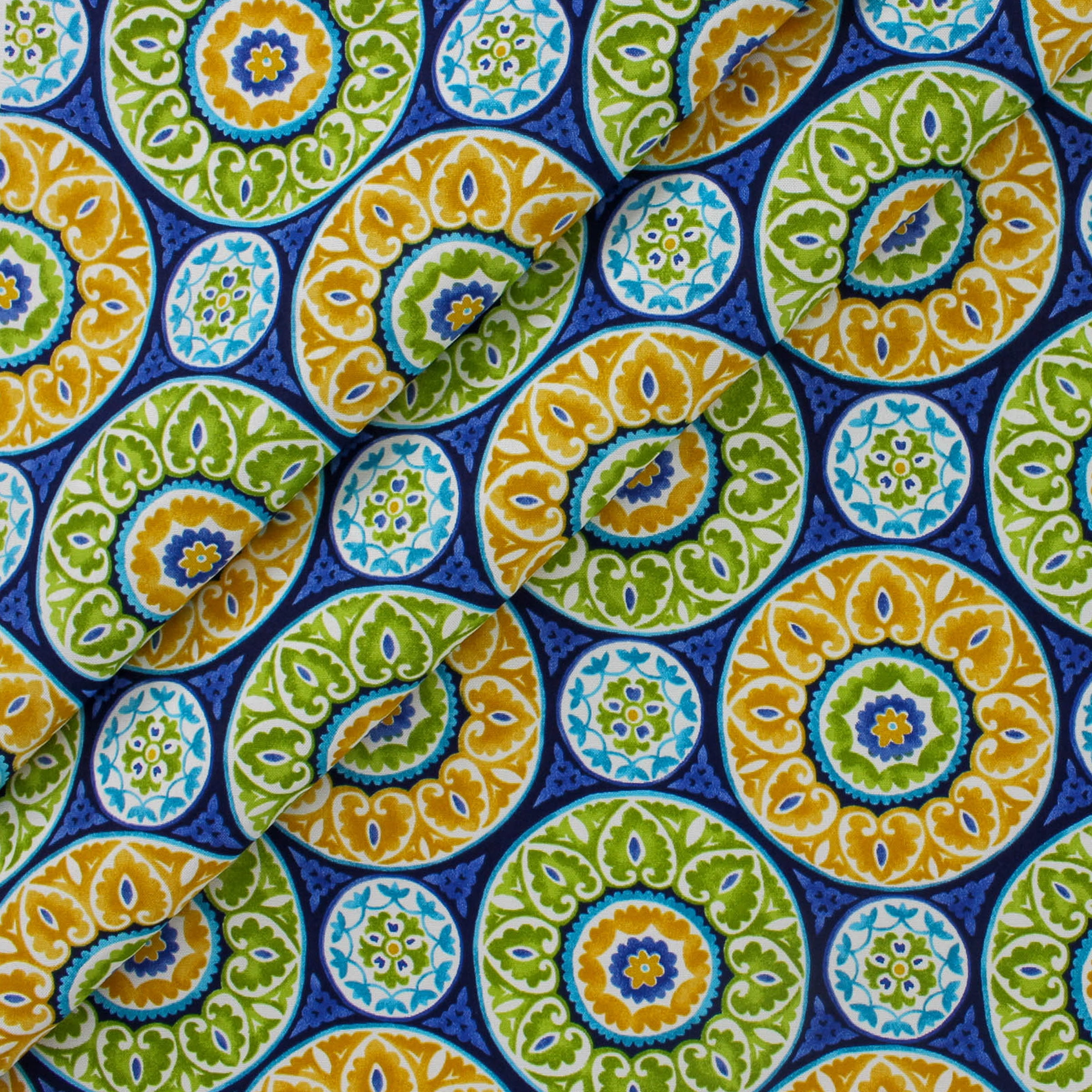 Berkshire Home 100% Polyester 54" Indoor/Outdoor  Tabea Sunblue Fabric, by the Yard