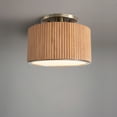 thumbnail image 5 of Tambo Semi-Flush Mount Ceiling Light - Natural Ash Wood Finish Weathered Brass, 5 of 9