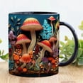thumbnail image 4 of 3D Mushrooms Mug Ceramic Fun Space Design Mugs Offices Multi- Drink Cup for Home Office Dorm A, 4 of 5