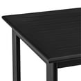 thumbnail image 3 of Benzara Ollie Rectangular Aluminum Patio Counter Height Dining Table in Black, 3 of 5