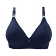 thumbnail image 2 of VONCOS Bras for Women Comfortable Wirelfree Bras Push-Up Full Figure Everyday Bra Tops Underwear Blue Size XL, 2 of 3