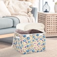 thumbnail image 3 of Yayeee Collapsible Cube Storage Bin with Lid Fabric Closet Decorative Basket with Handles, Blue Dice Pattern, 3 of 7