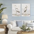 thumbnail image 2 of Stupell Industries Serene Heron Birds 2 Piece White Framed Giclee Art Set design by Hannah Dawson, 30 x 20, 2 of 8