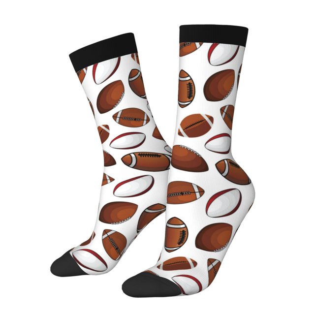 Fotbe Football Calcetas Largas con Estampado para Hombre y Mujer – Calcetas de Compresión Transpirables y Elásticas, Viajar y Uso Diario Talla 5-11