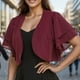 thumbnail image 3 of Cárdigan de mujer de moda de manga larga con cuello redondo, blusa informal, cárdigan, abrigo para mujer, 3 of 6