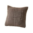 thumbnail image 2 of Pillows for Couch Hwkond Pillowcase Pillowcase With Striped Design Concealed Zip Removable Breathable And Warm No Deformation Solid Colour Cushion Cover Pillowcase,(Up to 25% Off)Brown, 2 of 6