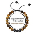 thumbnail image 3 of Turandoss 8mm Beaded Tigers Eye Bracelets Set for Men Boys Natural Lava Rock Stone Chakra Essential Oil Cool Jewelry Birthday Stress Relief Gifts for Men Teen Boys, 3 of 8