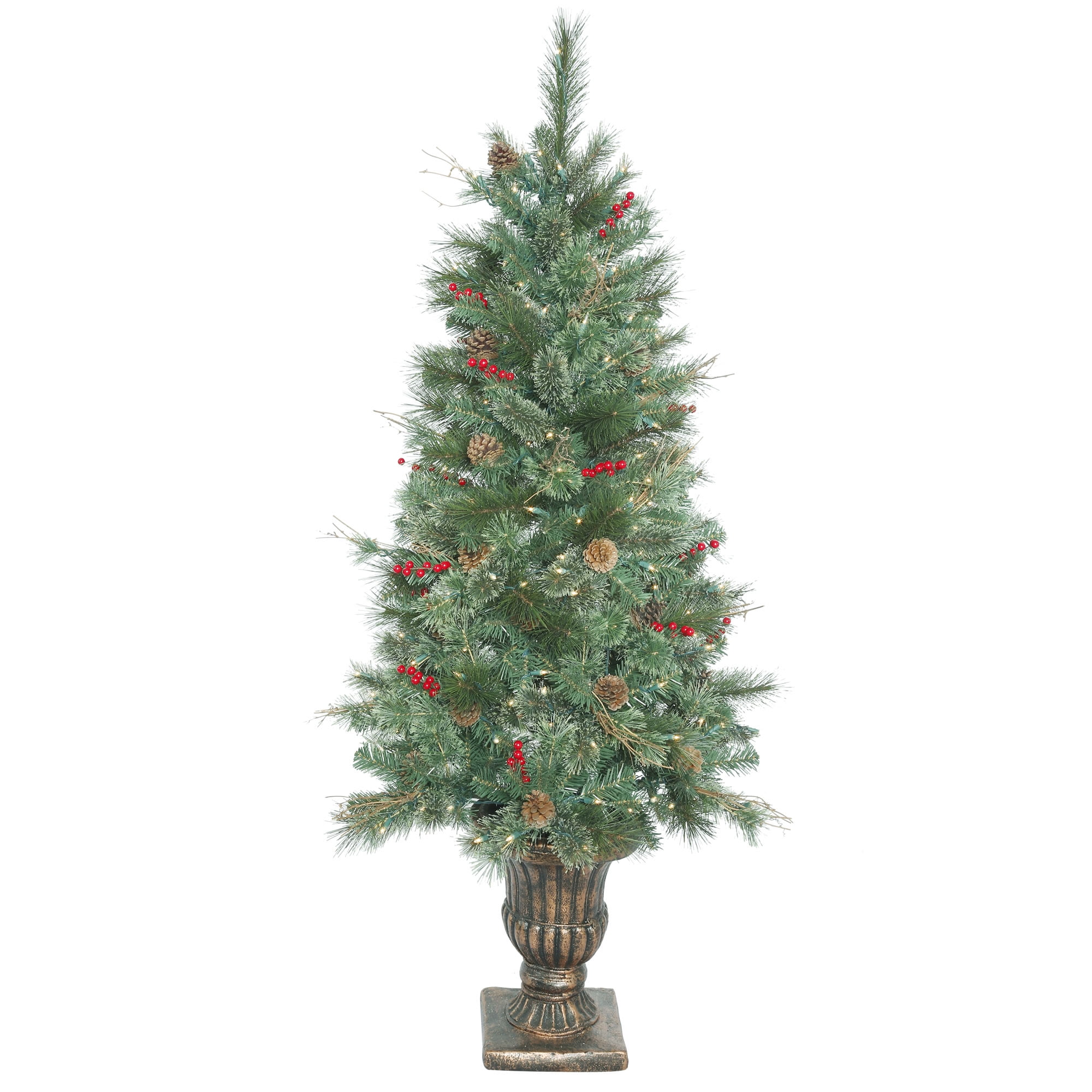 Vickerman Artificial Christmas Tree 5.5' x 29" Potted Bristol Duralit