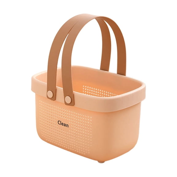 HOARBOEG Shower Caddy Basket with Carry Handle, Perforated Bath Storage Organizer for Toiletries & Bathroom Essentials, Lightweight & Stackable