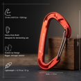 thumbnail image 2 of Mosqueton FresKaro D Shape Aluminio 7075 15kN para Camping y Hamacas, 2 of 5