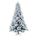 thumbnail image 5 of Tcbosik 6ft Prelit Snow Flocked Christmas Tree, Artificial Christmas Tree with 550 LED Lights and 928 Branch Tips, Includes Metal Stand, Easy Assembly, Snowy Green, 5 of 9