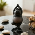 thumbnail image 3 of 1.97" Yoga Master Hippo Statue, Resin Decor, Whimsical Desk Accessory, Humorous Yoga Gift, Home Office Ornament, Positive Message Sculpture, 3 of 9