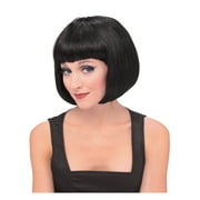 Black Super Model Costume Wig Bob with Bangs