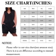 thumbnail image 3 of HIMIWAY Summer Sale Casual Jumpsuits for Women Plus Size Womens Independence Day Print Casual V Neck Pockets Sleeveless Jumpsuits Wide Shorts Rompers Navy XXXL, 3 of 5