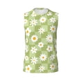thumbnail image 6 of Lsque Daisies Flowers Print Men's Cotton Blend Sleeveless Muscle Shirts (S-3XL)- Moisture Wicking, Odor Protection, UPF 30+,Medium, 6 of 8