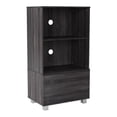 thumbnail image 1 of Hollywood Dark Grey Faux Wood 44" H Media Stand with Open & Closed Storage, 1 of 9
