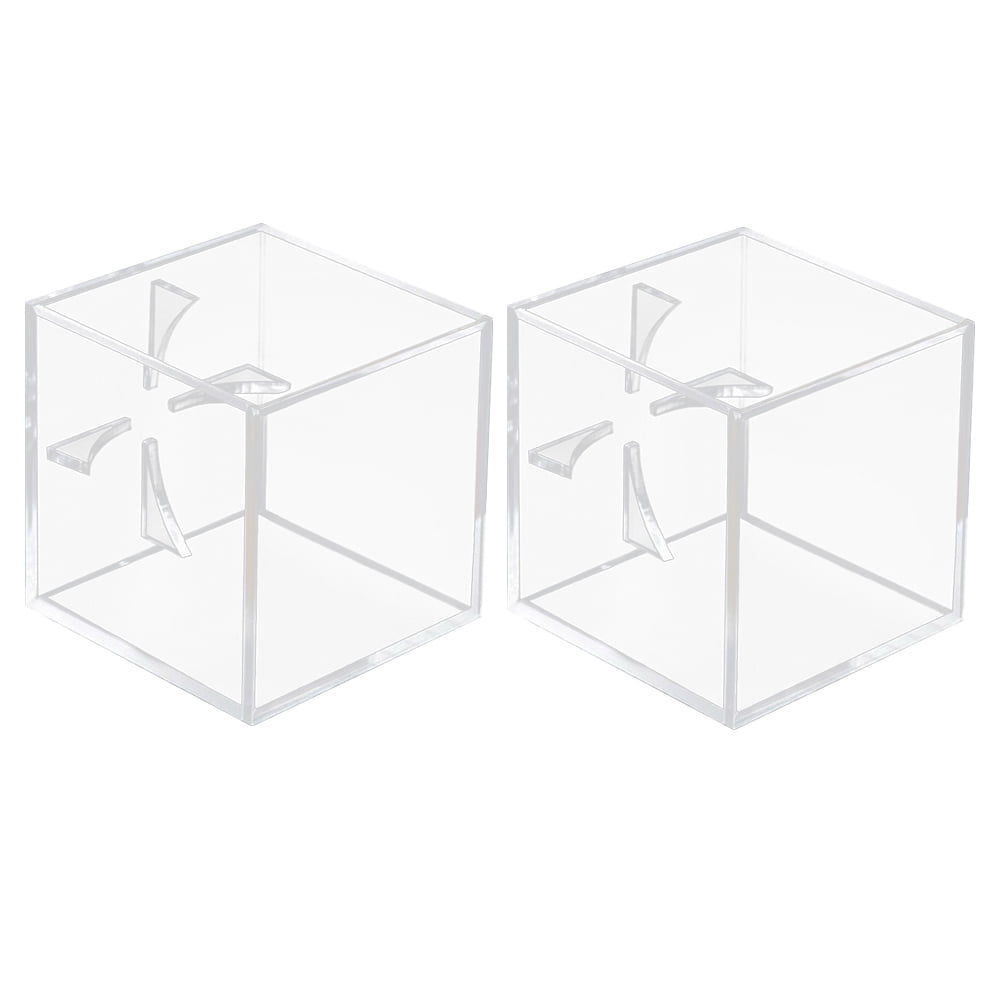 2 Pcs Acrylic Baseball Case Baseball Practical Display Container Tennis