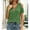 Green, variant on Off Shoulder Tops for Women Short Sleeve T Shirts Casual Cut out Ring Keyhole Neck Shirts Dressy Casual Summer Blouses
