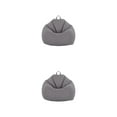 thumbnail image 4 of Bearachild Puff otomano: complemento hermoso y práctico para el hogar, cubierta de silla de tela elegante, sofá Puff para sala de estar, sofá gris oscuro 2Conjunto, 4 of 6