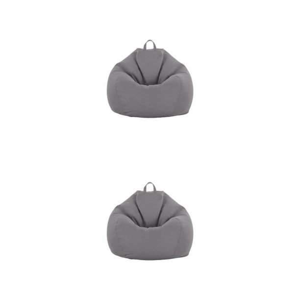 Bolso para silla Cateissary Almacenamiento conveniente Puff Sofá gris oscuro 2Conjunto
