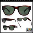 thumbnail image 2 of Womens Thick Plastic Horn Rim Hipster Fashion Rectangle Retro Sunglasses Tortoise - Green, 2 of 7