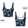 thumbnail image 6 of Uemuo Blue Butterfly Pattern Women's Sports Bra - High Impact Support, Breathable, and Comfortable Athletic Bra for Running, Yoga, and Workouts, 6 of 9