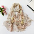 thumbnail image 1 of Foulards Légers Mode à Imprimé de Fleurs Foulard Portefeuille en Coton pour Femmes, 1 of 5