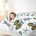 thumbnail image 4 of Castle Fairy Kids Cartoon Truck Twin Comforter Sets,Construction Vehicles Bedding Set, 4 of 8
