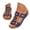 Dark Blue, variant on Otqutp Womens Wedge Sandals Geometric Cutout Decorative Straps Open Toe Casual Shoes Summer Non-Slip Beach Hiking Slippers