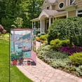 thumbnail image 2 of Yayeee Garden Flag 12" x 18" Double Sided Outdoor Yard Lawn Holiday Decorations, Pink Door, 2 of 6