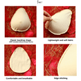 thumbnail image 3 of BIMEI 2 Pairs Cotton Protect Pocket for Teardrop Mastectomy Silicone Breast Forms Cover Bags for Prosthesis Artificial Fake Boobs, Waterdrop，Beige,M, 3 of 6
