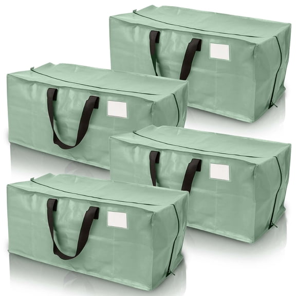 DURASACK® Heavy-Duty Moving and Storage Bags, 29"L x 15"W x 13"H, Sage, 4-Pack