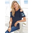 thumbnail image 6 of Woman Within Plus Size Short-Sleeve Cold-Shoulder Tee, 6 of 6