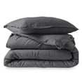 thumbnail image 3 of Bare Home Flannel Duvet Cover Set - 100% Flannel Cotton - Double Brushed - Twin/Twin XL, Gray, 3 of 10