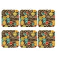 thumbnail image 2 of Disketp Robot And Monsters Funny Coasters,6 Pcs Leather Coasters With Holder, Perfect Housewarming Hostess Gifts,Protect Furniture From Water Marks Scratch And Damage, 2 of 9