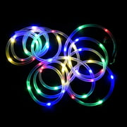 LED Rope Lights, Solar Powered, Light Sensor, Waterproof, Ideal for Backyards, Indoor/Outdoor Use, Decorative Lighting and Christmas Decor, Flashing or Steady, 17ft. - Muti-Color.